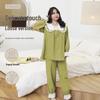 Women's Plus Size Cotton Lace Pajamas: Autumn/Winter Skin-Friendly Homewear Set
