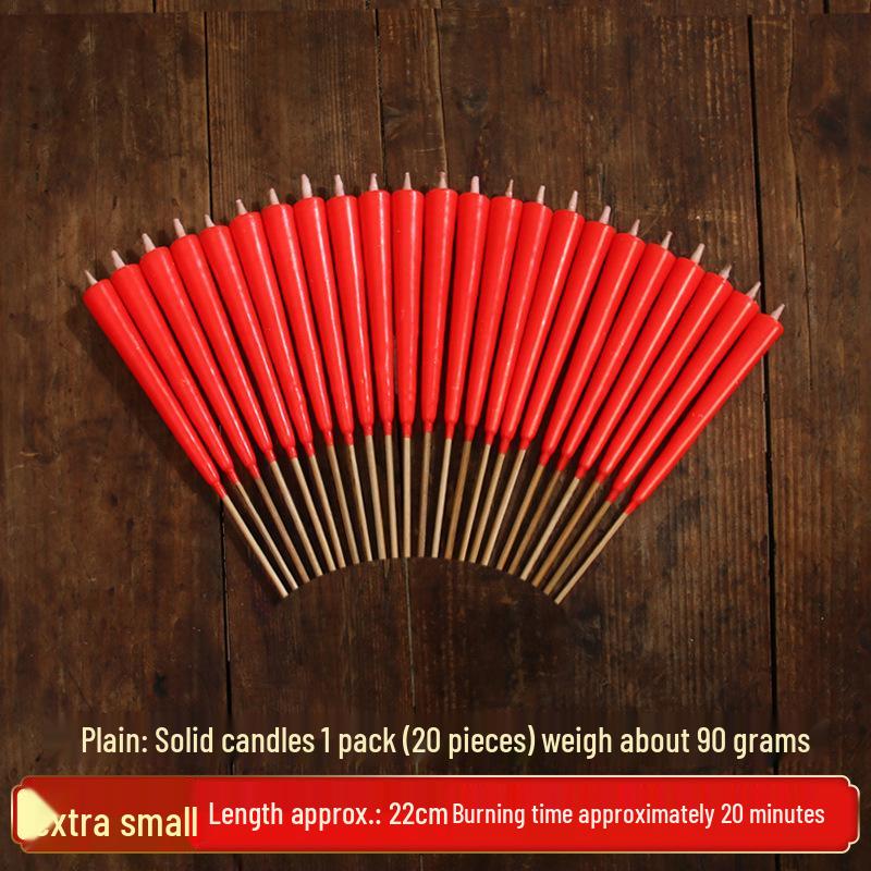 Красная бамбуковая свеча-палочка: Без запаха и дыма Подсвечник для религиозных подношений с масляной лампадой и благовонной свечой.