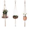 Cestas hechas a mano para colgar plantas, cuerda de elevación anudada, decoración colgante, macetas, soporte de macramé