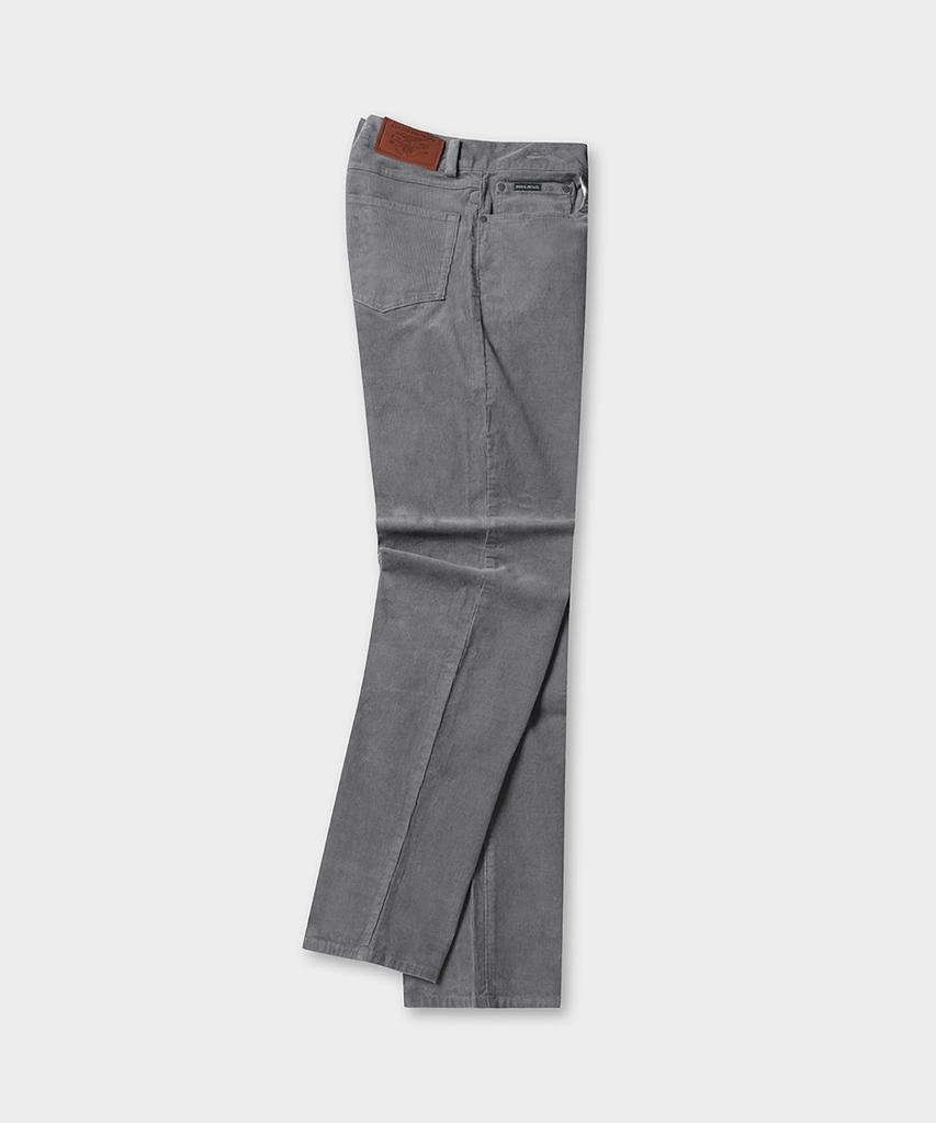 BROOKS BROTHERS Slim Fit 15W Corduroy 5-Pocket Pants (Grey) (Bbpcmm4767Wew)