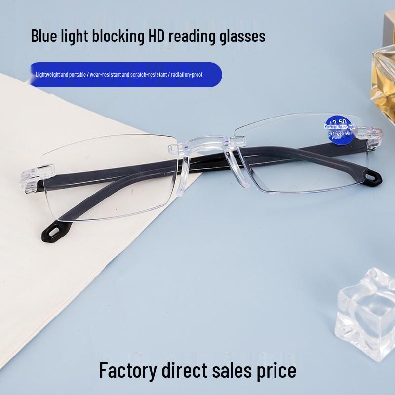 Rimless Anti-Blue Light Reading Glasses for Men & Women - Classic Style