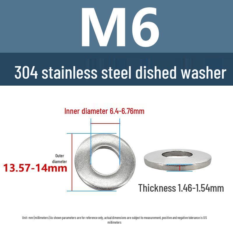 Yigu Yigu 304 Stainless Steel Round Flat Anti-Loosening Washers M3/M4/M8/M10