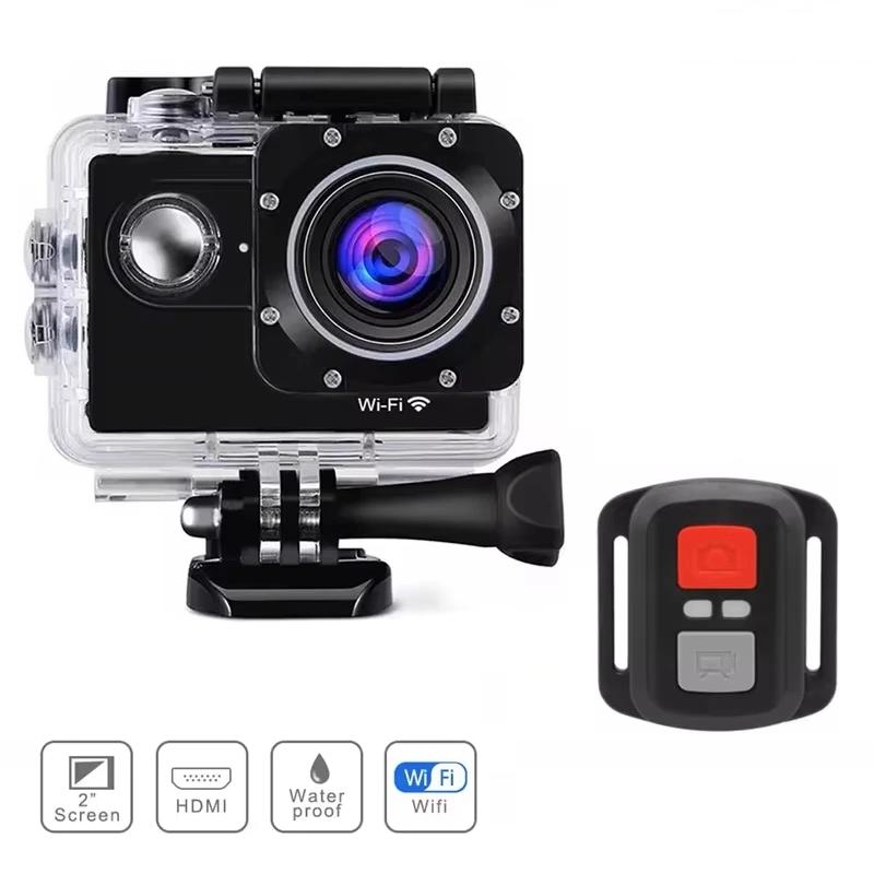 

4K Action Camera 1080P 30FPS WiFi 2.0 170D Underwater Waterproof Helmet Video Recording Sports Camera Outdoor Mini Cam чорний