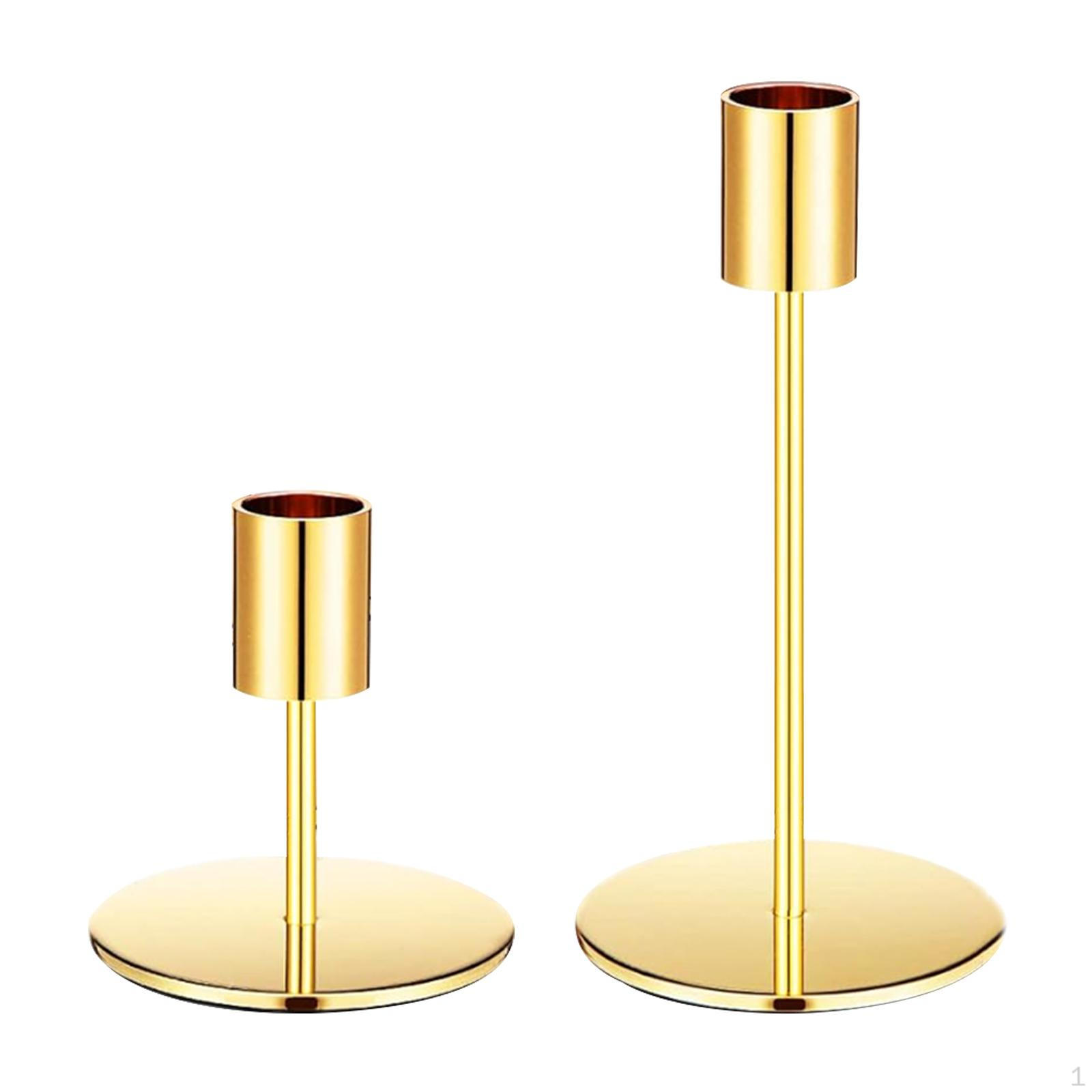 

2 шт. Подсвечники металлические конические свечи ретро для обеденного стола центральные украшения золотой