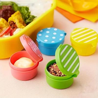 Portable Mini Polka Dot Sauce Bottle - Travel-size Seasoning Container with Secure Lid, Ideal for Picnicking, Cute Design