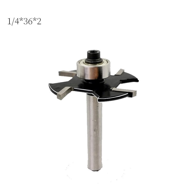 Four-Flute Ball Nose T-Cutter: Black Alloy Woodworking Router Bit for Slotting, Grooving, and Edge Trimming