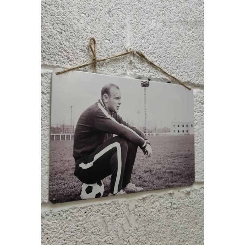 Lev Yashin Metal Portrait, Vintage Sports Wall Art 20x30cm