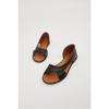 Black Open Front Women's Sandals Summer Shoes Ballerinas