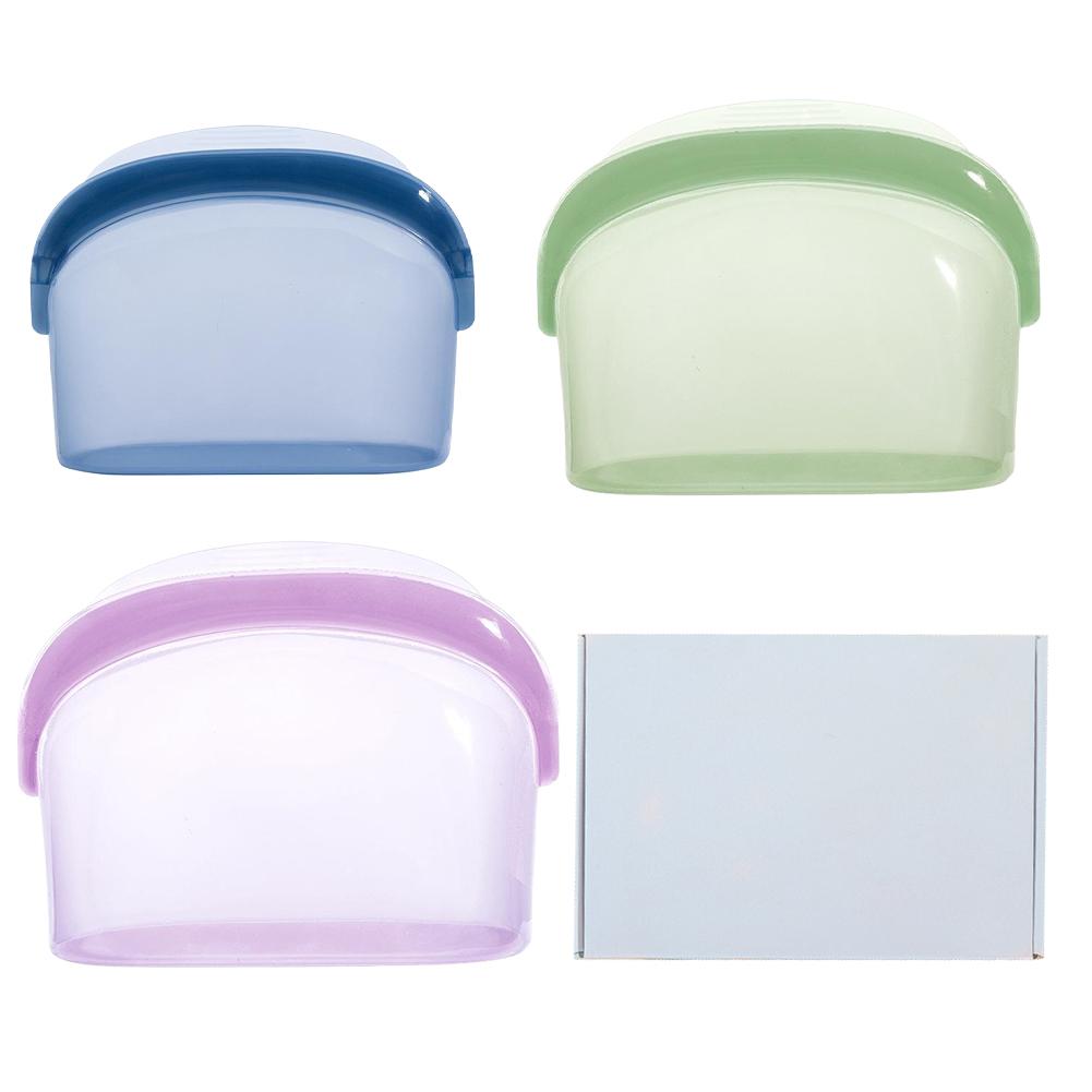 

3/8 Pack Reusable Silicone Fresh-keeping Bag Zip Lock Freezer Bag Leakproof Food Bags for Fridge Storage Food Freezer Storage