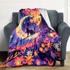 1pc Moon Witch Cat Blanket, Lightweight Flannel Throw Blanket for Sofa, Bed, Travel, Camping, Living Room, Office, Couch, Chair, and Bed