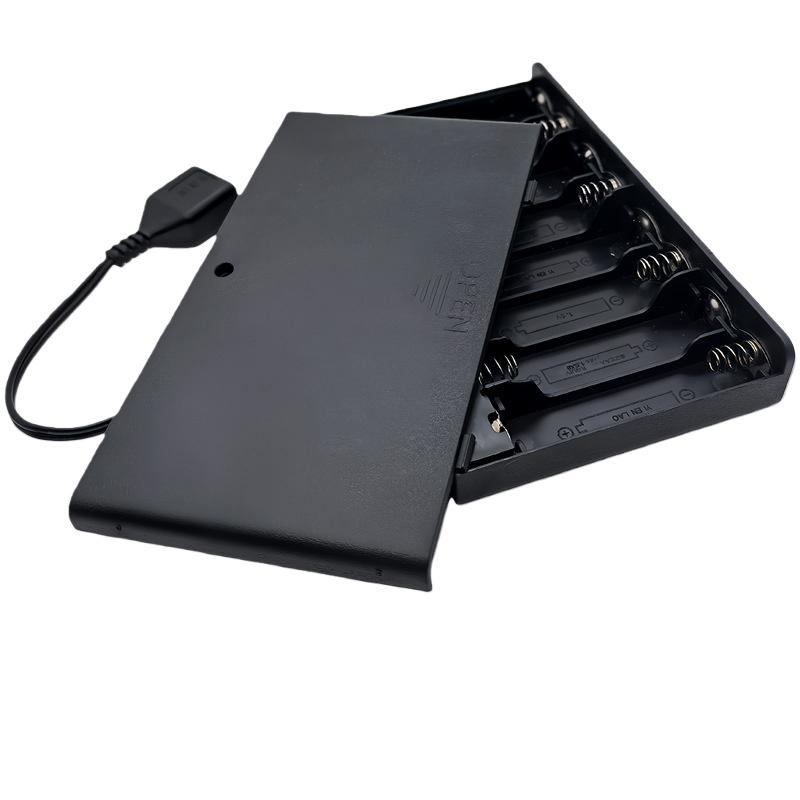 1Pcs Usb Mini Power Supply Battery Box With Cover And Switch 8 X Aa Usb Battery Box For 12V Led Strip Lights