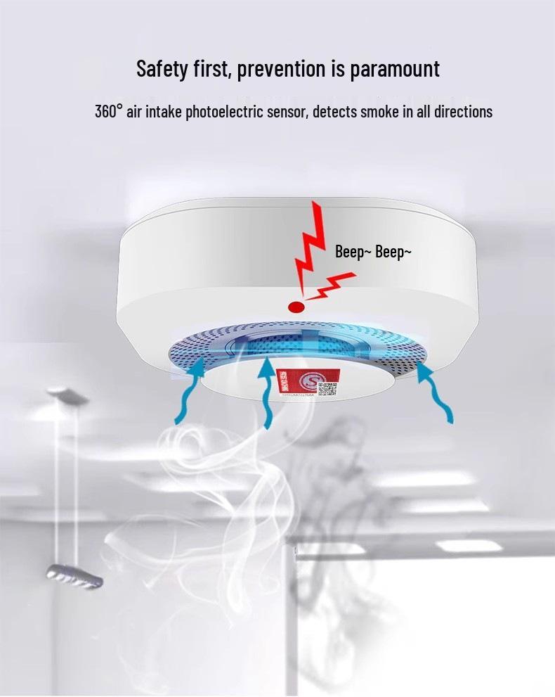 3C Certified Smoke Detector Alarm for Home & Commercial Use