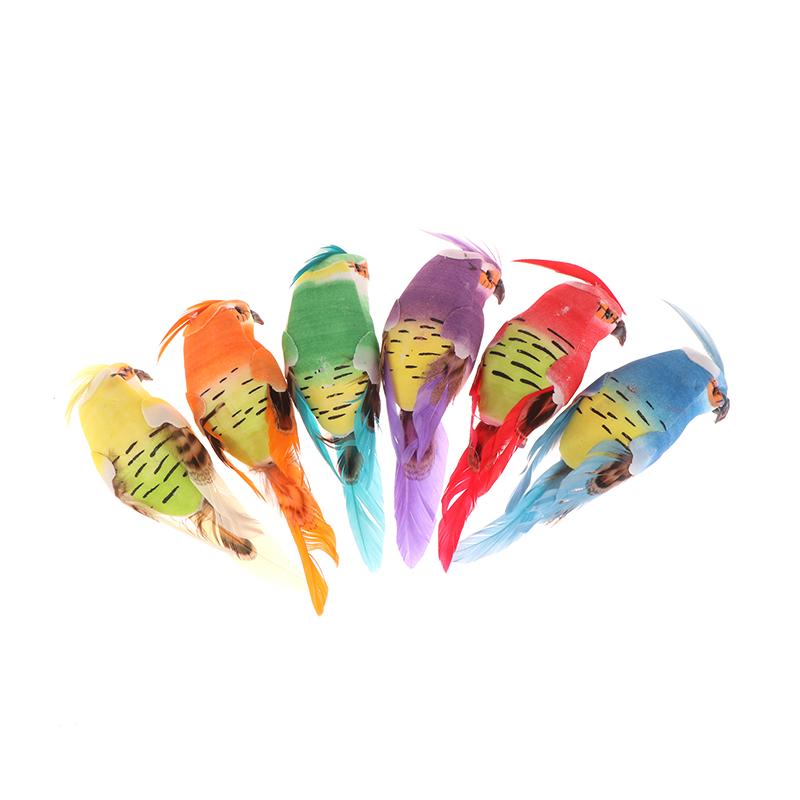 Creative Artificial Parrot Fake Foam Animal Simulation Feather Birds Models Diy For Wedding Party Home Garden Ornament Decor