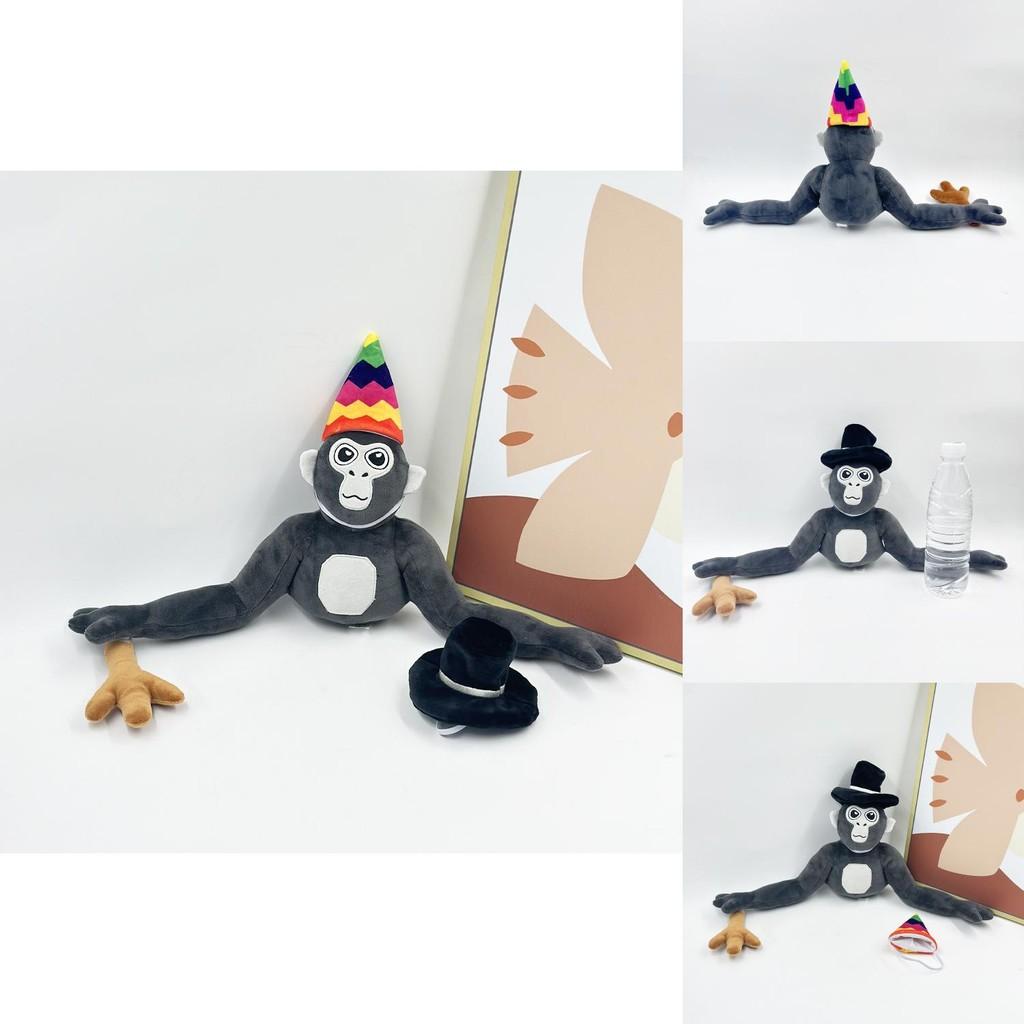 New Gorilla Tag Monke Plush Toy Stuffed Animal Doll With Hat 25cm Tall