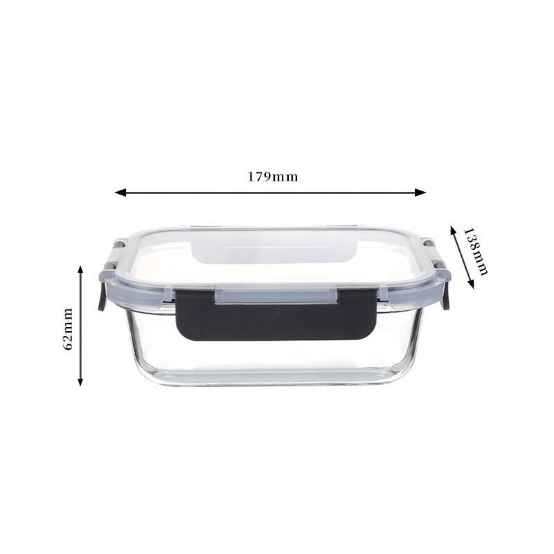 1PC Glass Lunch Box Can Be Heated in The Microwave for Work with Lunch Box and Student Meal Box