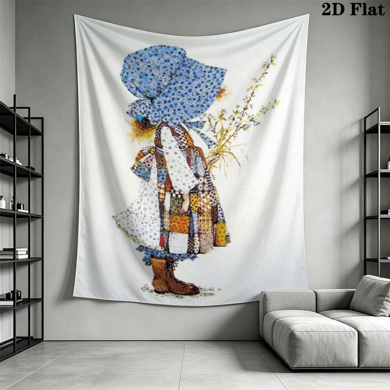 Sarah Kay Wall Tapestry Aesthetic Wall Hanging Printed Fabric Blanket Decorative Tapestries for Bedroom Living Room Home Decor