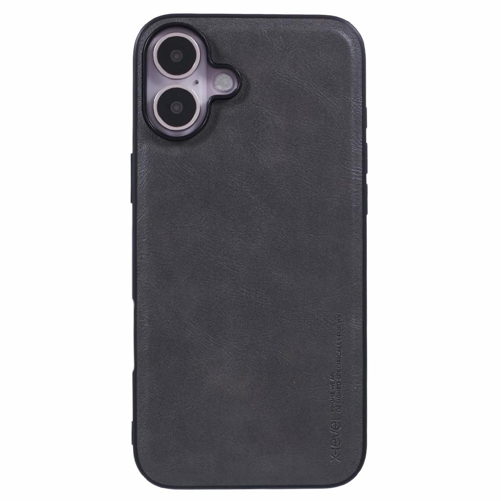 X-LEVEL Bojue-3 Series For iPhone 16 Case Anti-Scratch Leather Coated PC+TPU Back Cover