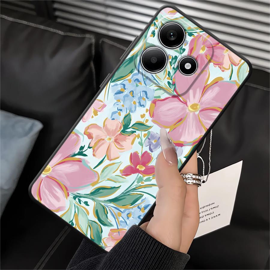 

Cartoon Flower Butterfly Phone Cover Case for Xiaomi Redmi Note 14 9 8 7 10 K40 K80 12C 13C 12S A4 A5 11S 14C A1 A2 A3 12 11 Pro Redmi 10