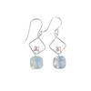 White Opal Gemstone 925 Sterling Silver Jewelry Handmade Earrings 1.70" For Gift EE-10-14
