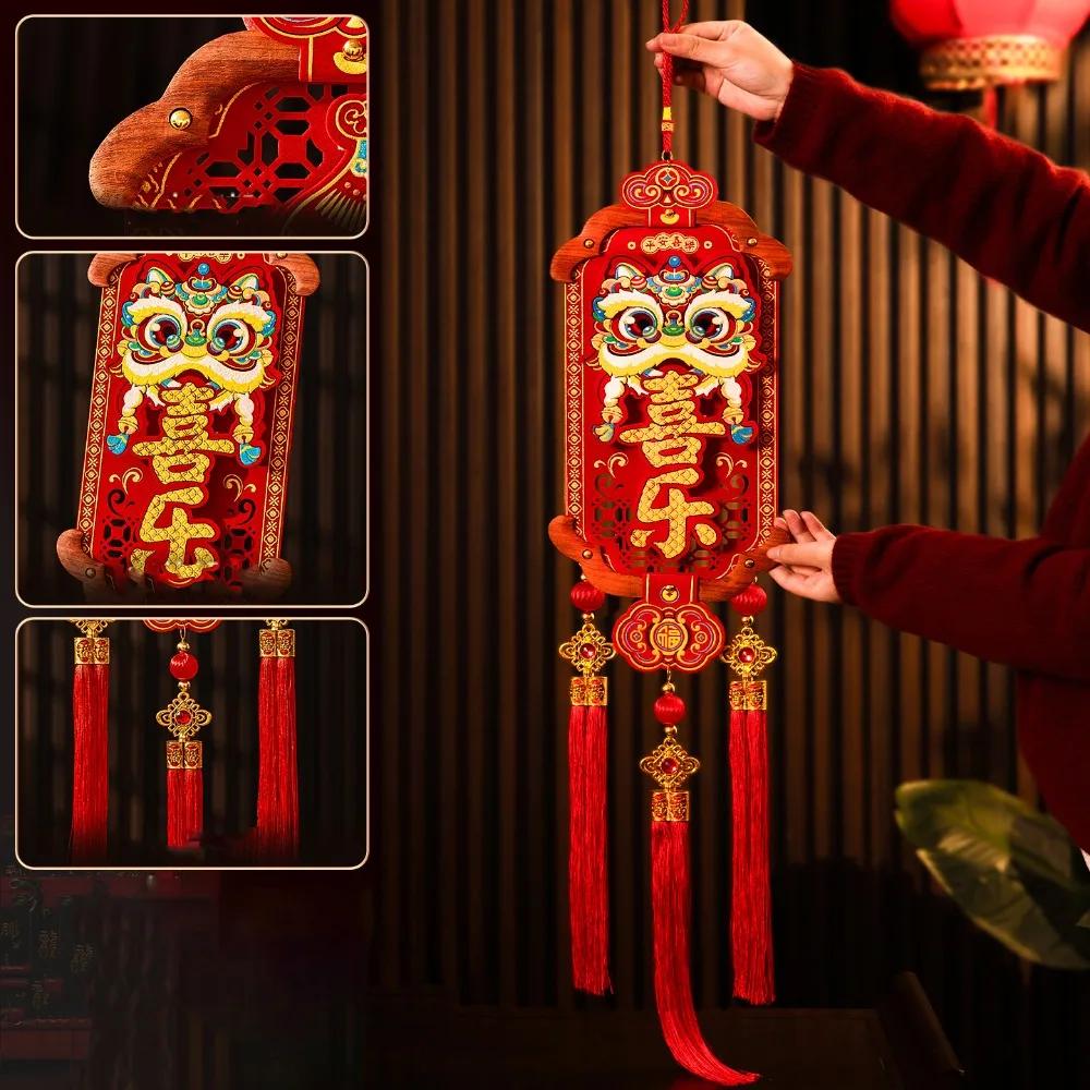 Chinese Style 2026 New Years Decoration Traditional Red Spring Festival Door Decoration Good Luck Blessing