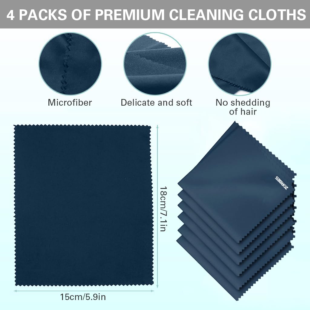 ZORBES 6 Pack Microfiber Cleaning Cloths 5.9x7 In Soft for Lens