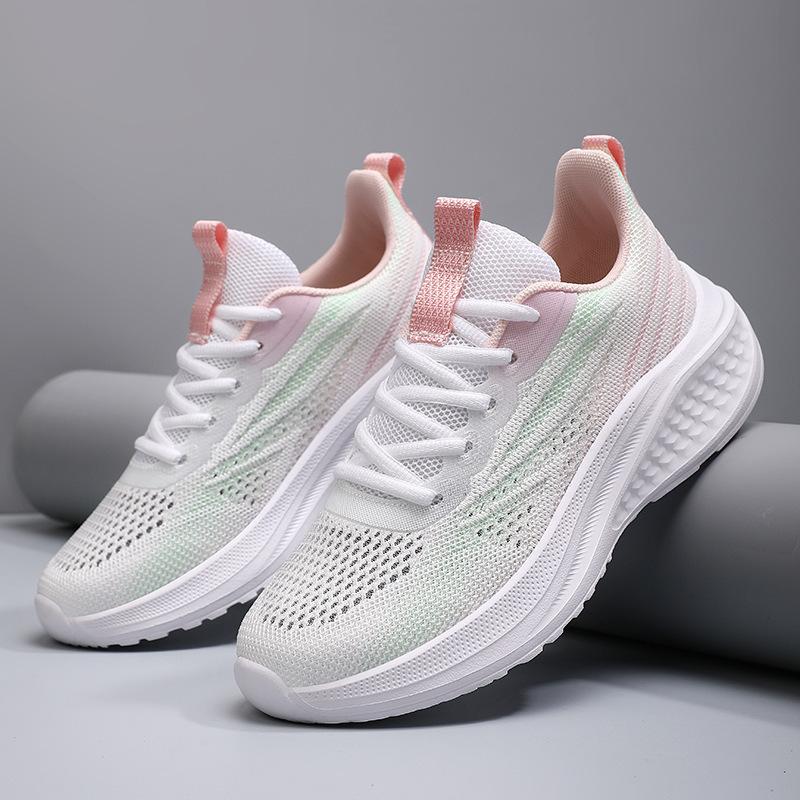 Summer new shoes hollow breathable mesh sneakers lightweight student running shoes soft sole comfortable large size