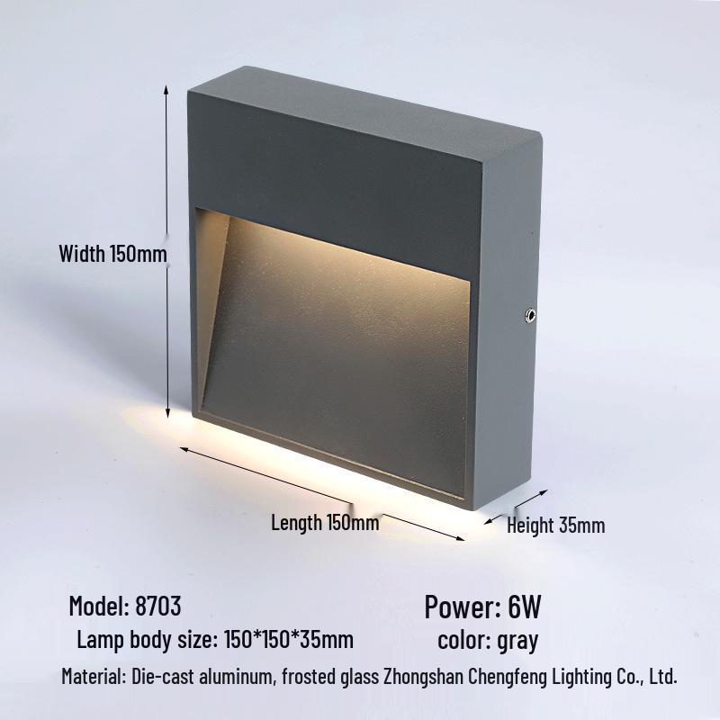 Waterproof LED Step Light for Outdoor Ramps & Corners, Die-Cast Aluminum Plinth Light