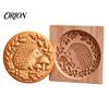 DIY Holiday Biscuit Cutters Woodland Animal Cookie Mold, Durable Wooden with 3D Relief Rustic Party Favors Patterns Cutter, Handmade Decorative Stamps