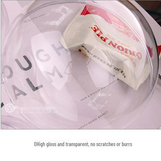 

Прозрачный пластиковый подвесной шар-украшение - открывающийся, круглый, для рождественских украшений и украшений для детского сада