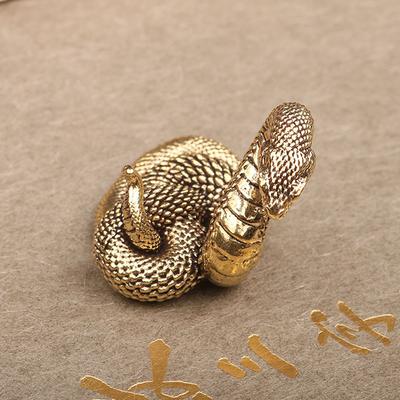 Vintage Kupfer Schlange Ornament Dekorationen Tee Haustier Antike Tier Boa Figuren Miniaturen Home Decor Zubehör Für Wohnzimmer