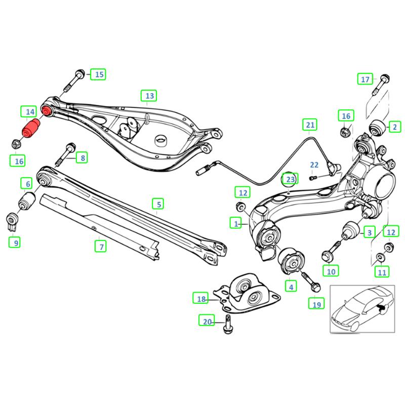 80A Polyurethane Rear Upper Inner Control Arm Bushings for BMW E46,E36,X3 E83,Z4 E85/E86 E89,Replace for 33321092247,33321137571