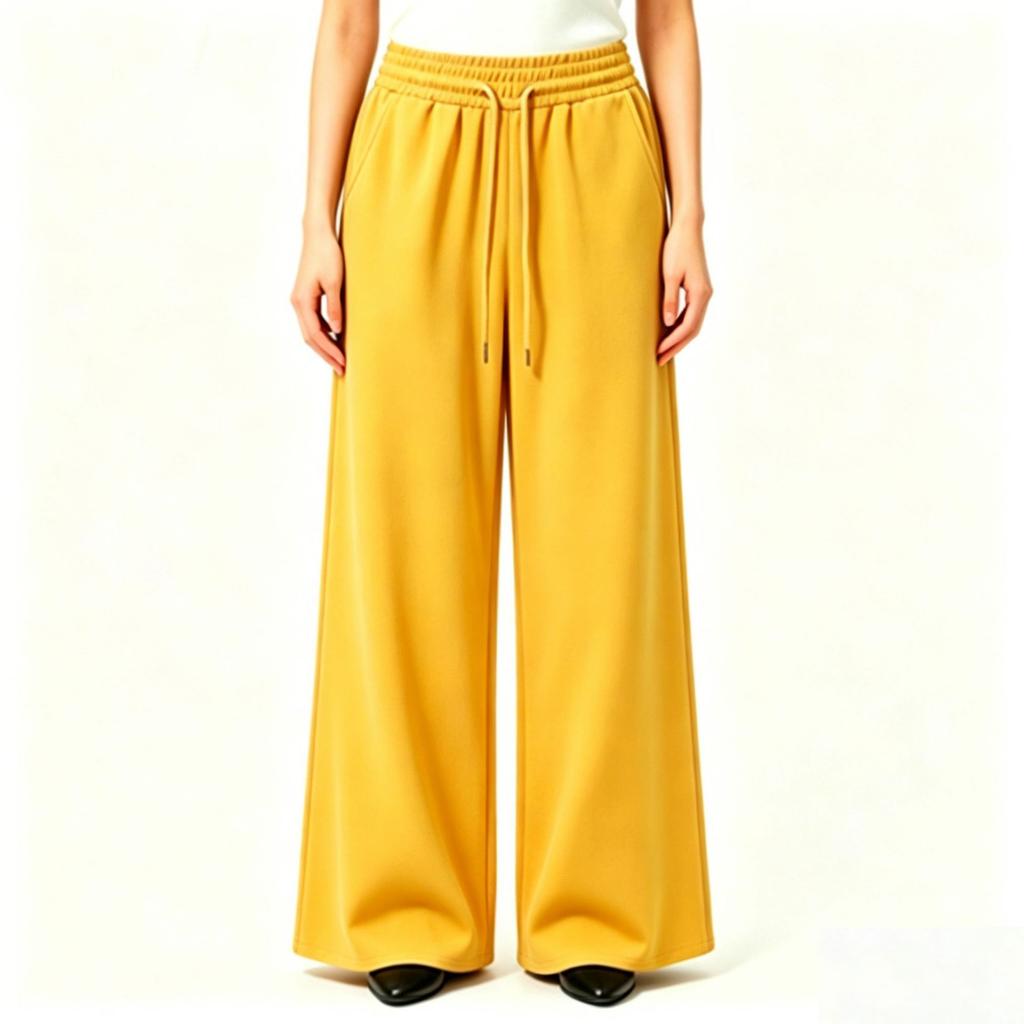 Fleece Women's Pants Solid Color Casual Versatile Wide-footed Pants Sweatpants Loose Outer Trousers