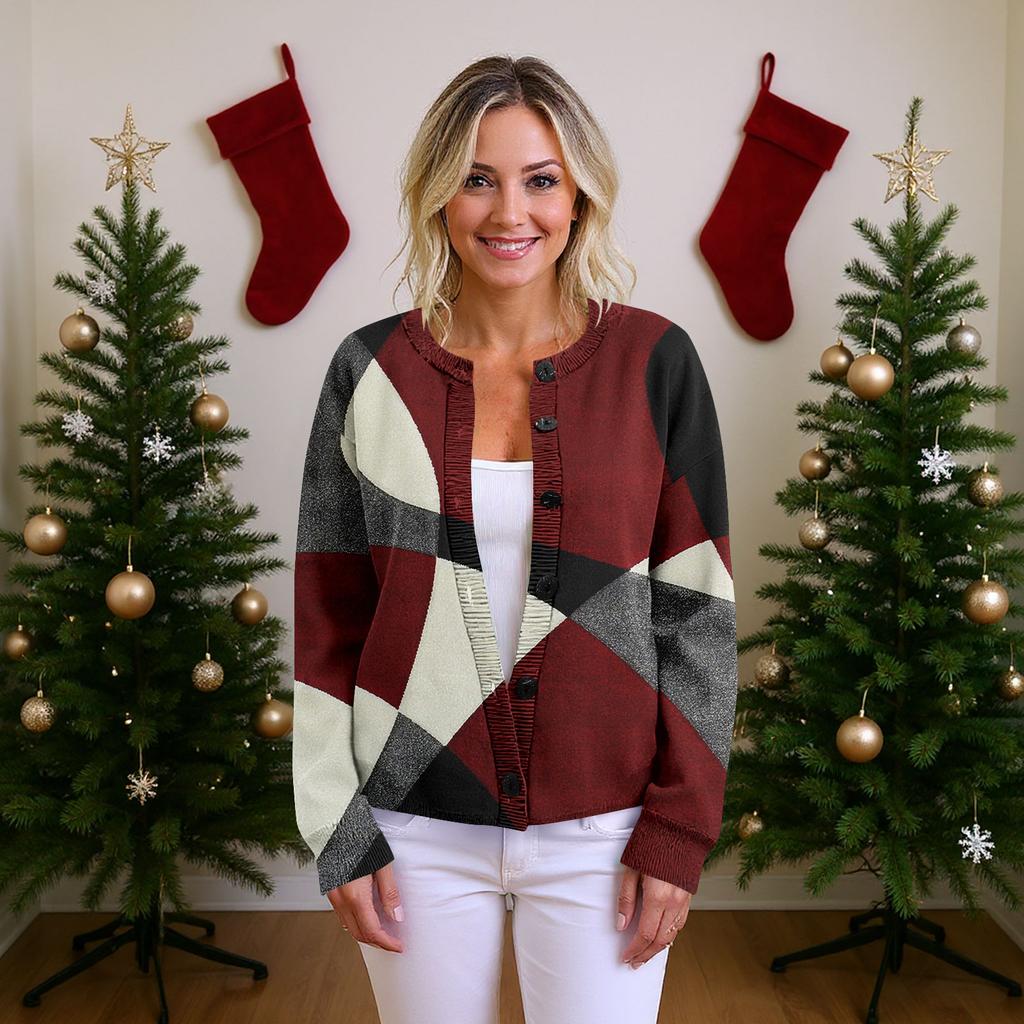 Damesweater Søt Morsom Trykk Genser Høst Og Vinter Langermet Strikket Genser