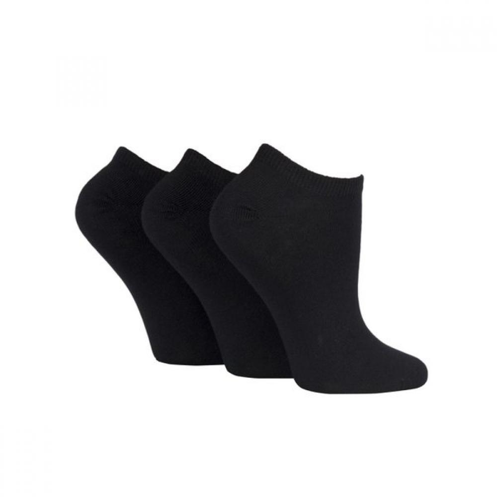 Sock Shop Women S Bamboo ANkle SockS Black Nk Bamboo SockS 3Set 3 pairS Black