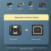 Type-C/Usb To Usb B 2.0 Printer Cable Braided High Speed Data Transfer Cord For Laptop Scanner
