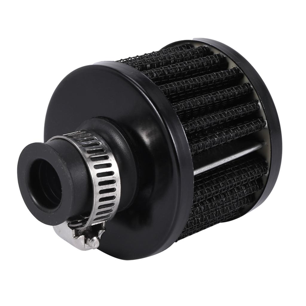 13mm Oil Mini Breather Cold Air Filter Fuel Crankcase Engine for Car Color:Silver