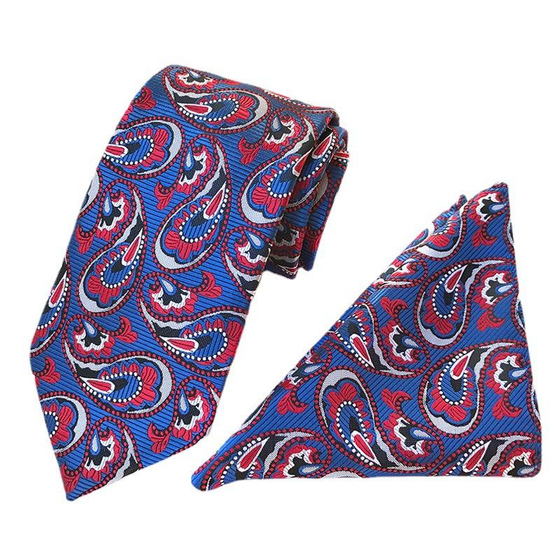 Polyester Large Waist Men'S Tie Men'S Pocket Towel Two-Piece Set