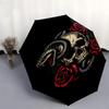 1pc Skull and Snake with Roses Umbrella with Plastic Handle, Suitable for All Seasons Outdoor PT385