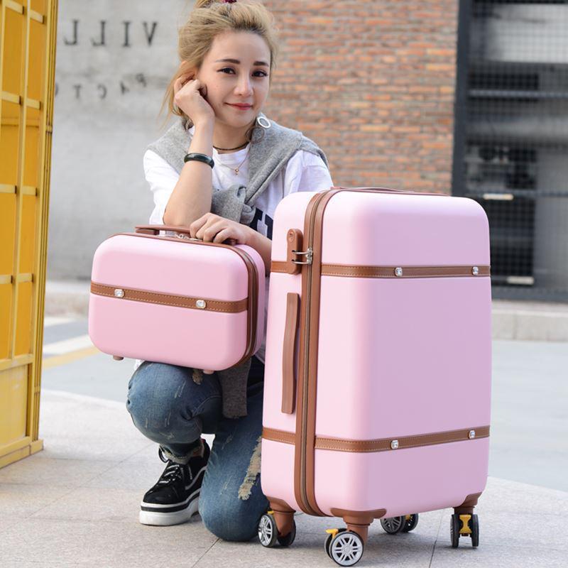 Retro Large Capacity Suitcase with Universal Wheels, Trolley Cabin Luggage for Men and Women