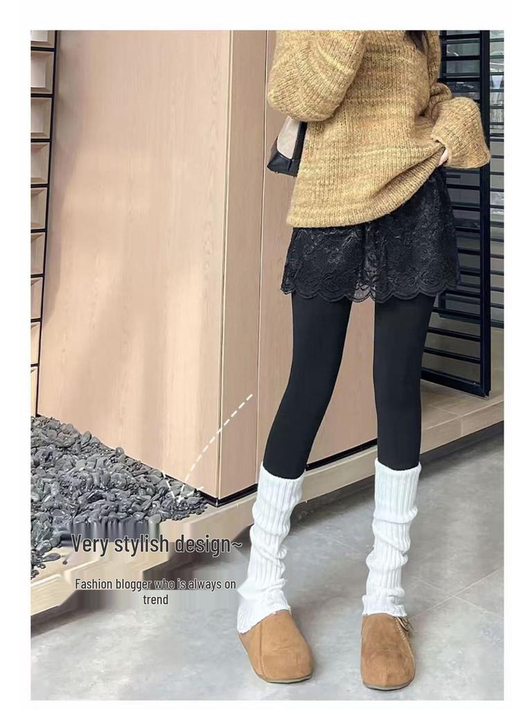 Korean Lace Layered Anti-Exposure Short Skirt - Fashionable Outerwear