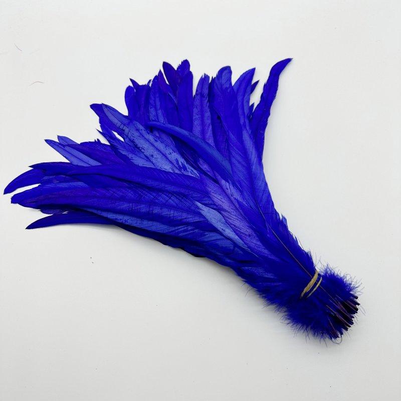 Natural  50pcs Rooster Tail Feather  Plumes 25-45CM 10-18inch Beige DIY Dyed Cock Tail Clothing Accessories Jewelry Performance
