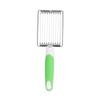 Stainless Steel Luncheon Meat Cutter Tomato Ham Fruit Slicing Tool with NonSlip Handle(Blue )