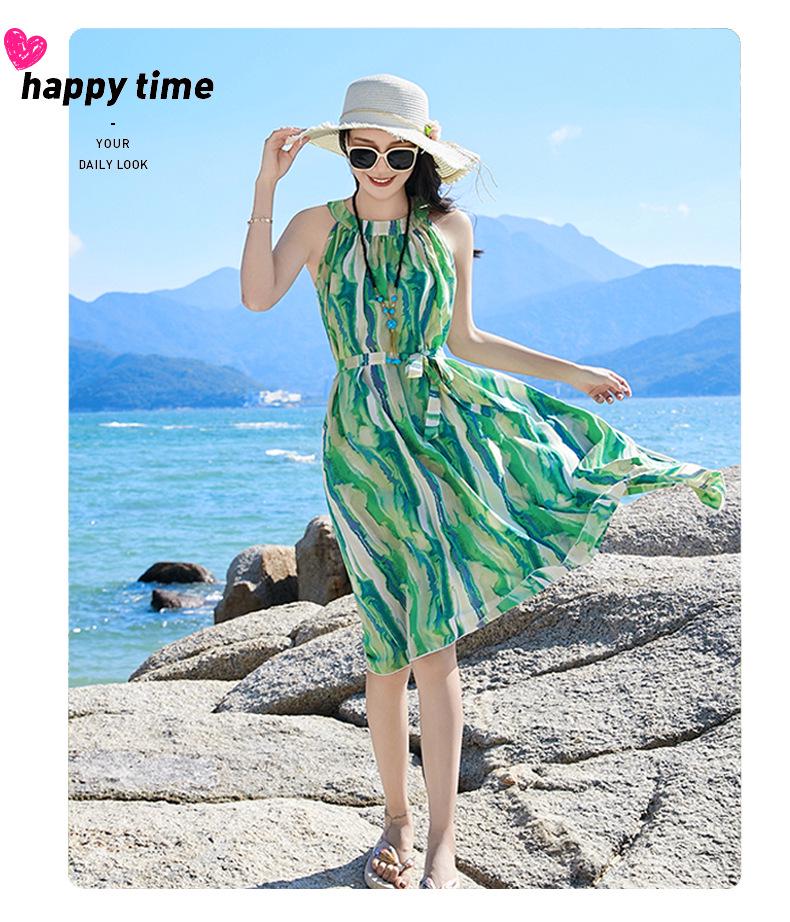 Bohémské letní plážové rodinné oblečení: Trendy šaty s krátkým rukávem pro matku a dceru/syna