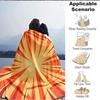 1pc Sunburst Vibrant Lightweight Flannel Blanket, Comfortable and Warm Blanket, for Office and Camping Sofa Bed, Livingroom159