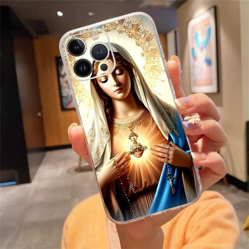 Virgin Mary Phone Case For Iphone 15 14 Pro Max 13 12 11 Pro Max XSMax XR 12 13 Mini 14 Plus