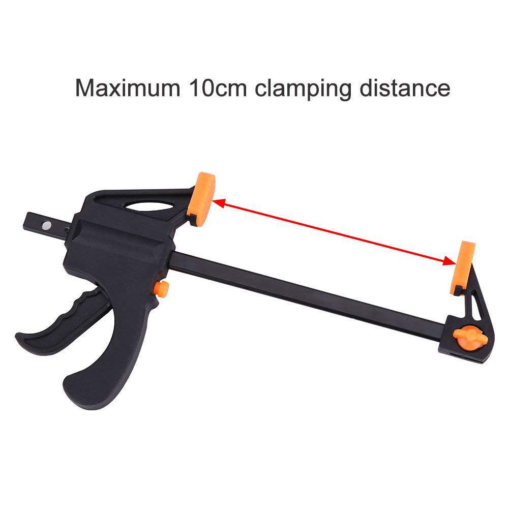 F-Bar Clamp Woodworking F Clamp 4Inch Bar Clip Wood Carpenter Tool Grip Quick Ratchet Release Squeeze Woodworking DIY Hand Tool Kit 4pcs