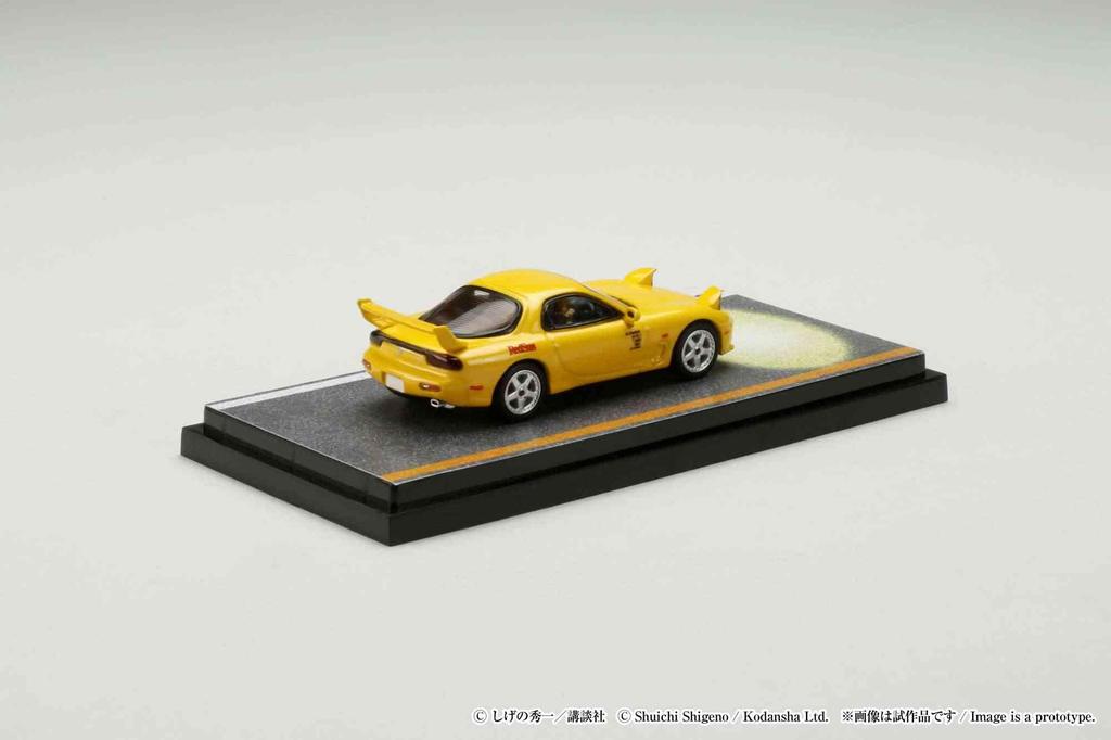 HJ64 Mazda D VS Takumi Fujiwara Takahashi Keisuke Driver Figure Included Completed Product 1/64 RX-7 (FD3S)RED SUNS/Initial