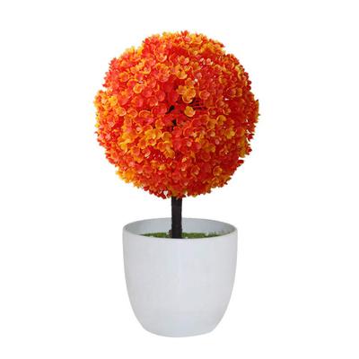 Fashion Ball Shape Artificial Potted Ornament Topiary Fake Plant Bonsai Fake Plant Home Decoration