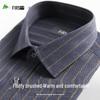 FIRS Men's Brushed Long Sleeve Striped Business Shirt