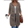 Womens Oversized Long Hooded Sweatshirt Thick Fleece Pullover Coat Winter Casual Loose Fit Plus Size